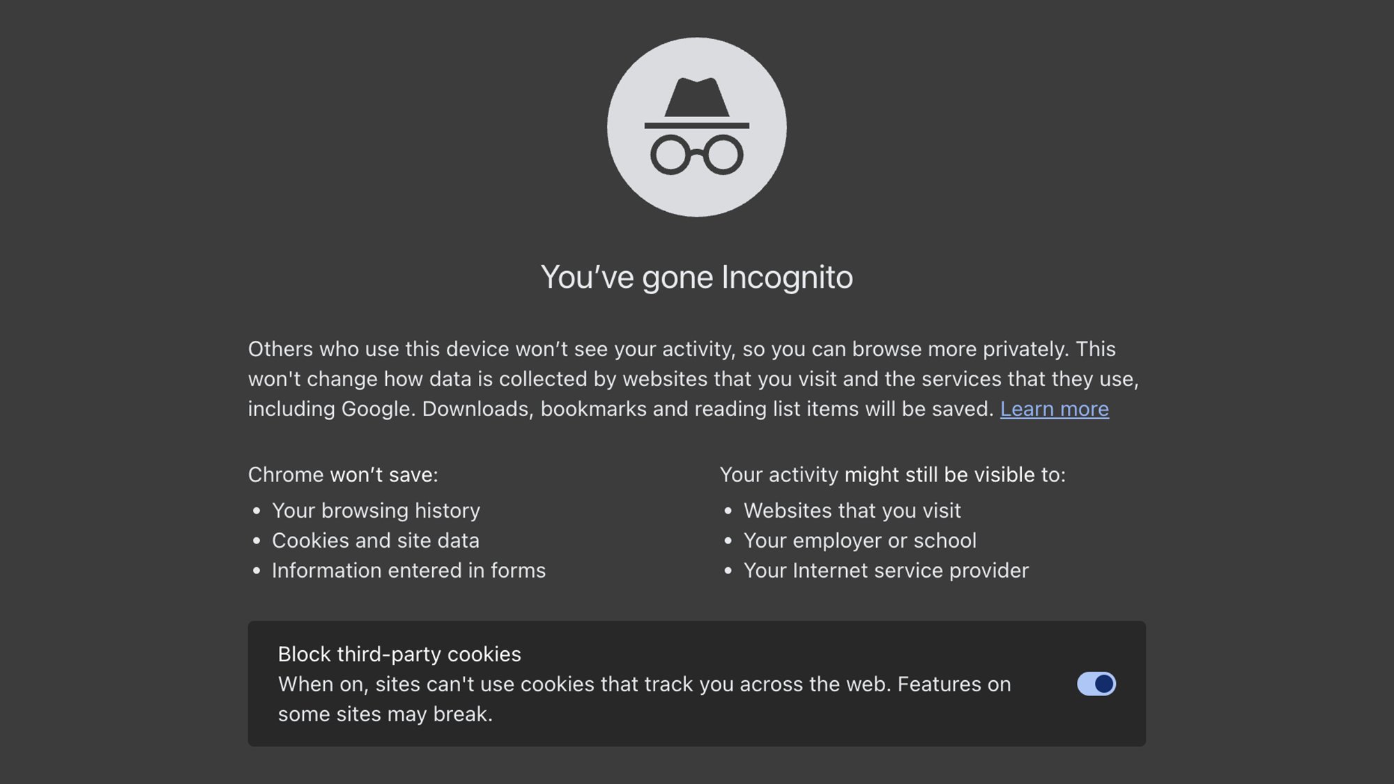 Incognito mode