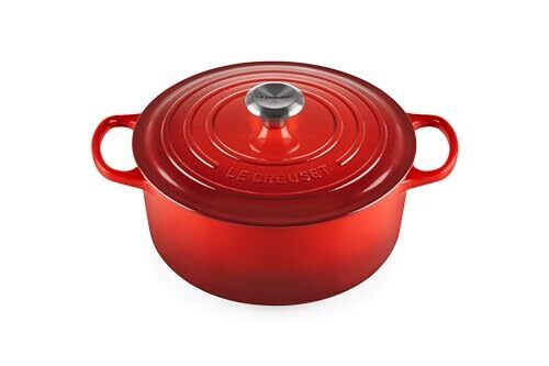 Le Creuset Enameled Cast Iron Signature Round Dutch Oven, 5.5 qt., Cerise