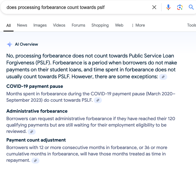 Does A Processing Forbearance Count For PSLF?