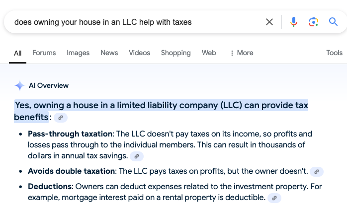 Does Owning Your House In An LLC Help With Taxes?