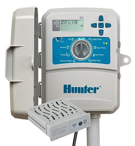 Hunter Hydrawise X2-400 4 Station Hydrawise Controller Bundeled with Wand WiFi Module X2 4 Zone Outdoor or Indoor Smart Internet X2400 Irrigation Timer