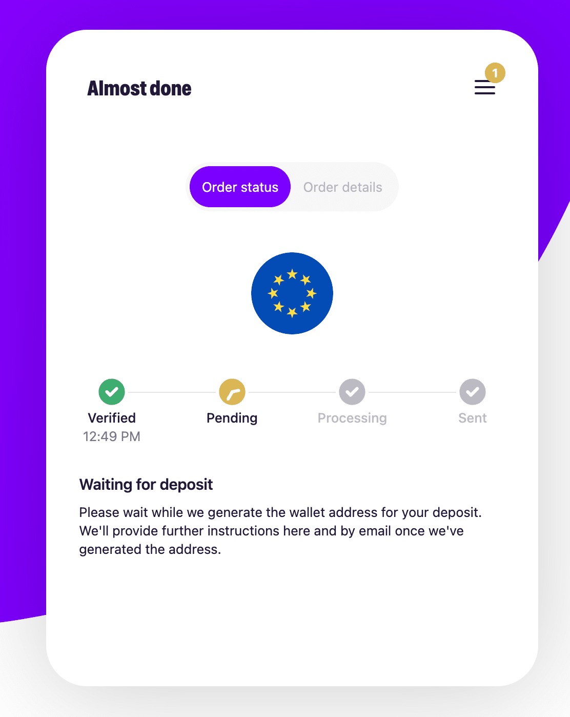 MoonPay widget