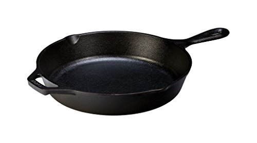 Lodge Pre-Seasoned Cast Iron Skillet, 10.25, Black