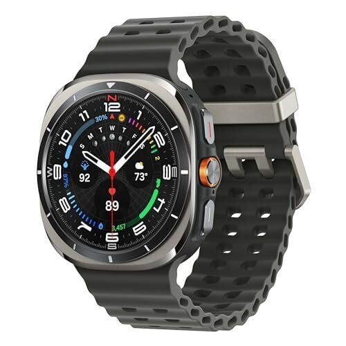 SAMSUNG Galaxy Watch Ultra 47mm LTE AI Smartwatch w/Energy Score, Wellness Tips, Heart Rate Tracking, Sleep Monitor, Fitness Tracker, GPS, 2024,Titanium Silver [US Version, 1Yr Manufacturer Warranty]