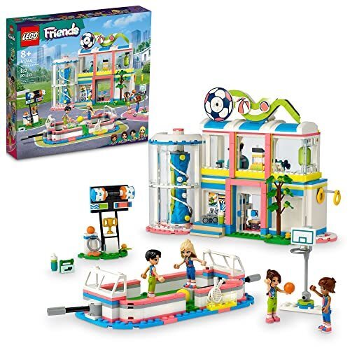 LEGO Friends Sports Center 41744 Building Toy Set, Fun for Boys and Girls Ages 8 and up, includes Football, Basketball and Tennis Games, A Fun Gift for Kids Who Love Sports and Pretend Play