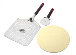 Expert Grill 12 Round Cordierite Pizza Stone Set with Peel and Cutter, 3-Piece