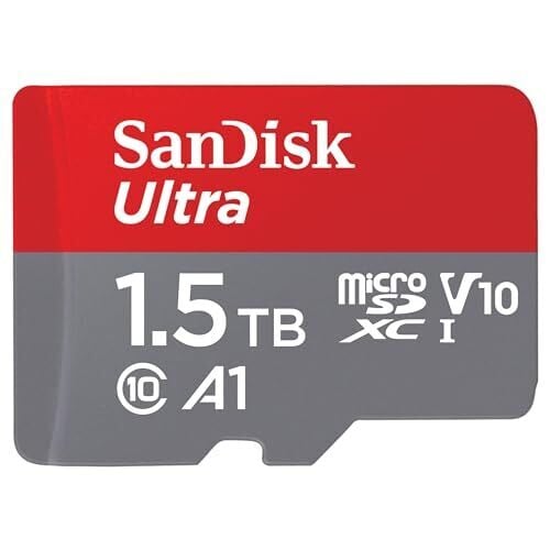 SanDisk 1.5TB Ultra microSDXC UHS-I Memory Card with Adapter - Up to 150MB/s, C10, U1, Full HD, A1, MicroSD Card - SDSQUAC-1T50-GN6MA [New Version]