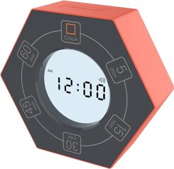 Hexagon Rotating Productivity Timer with Clock