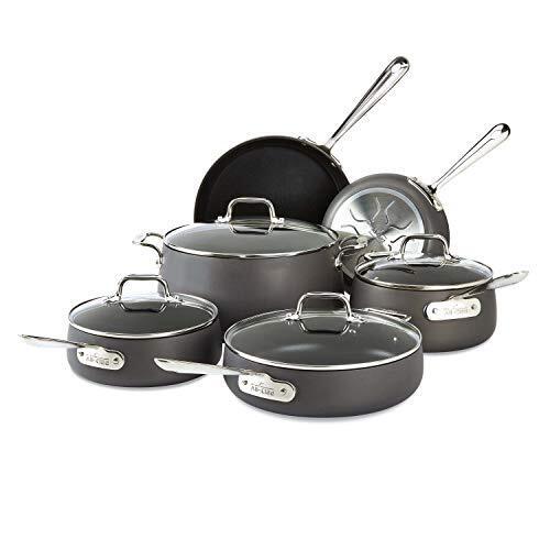 All-Clad E785SC64 Ha1 Hard Anodized Nonstick Cookware Set, 10-Piece